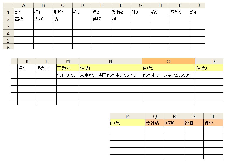 宛名印刷リスト